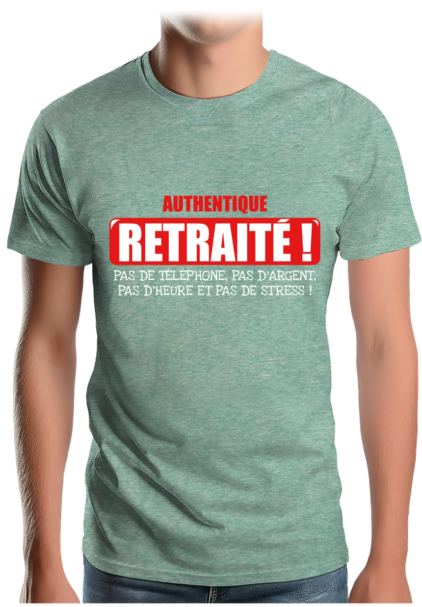 T-Shirt Homme Authentique retraité