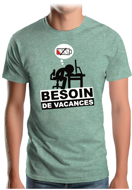 T-Shirt Homme Besoin de vacances
