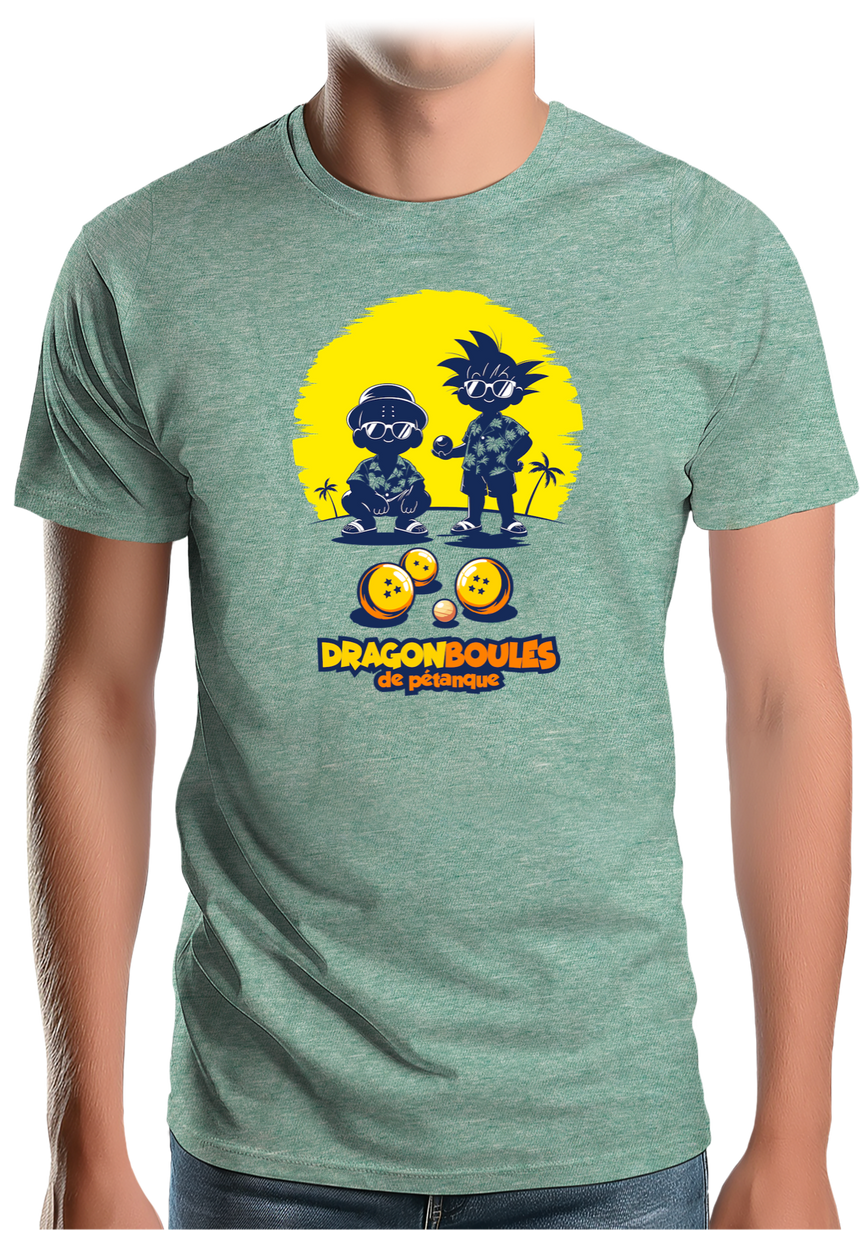 T-Shirt Homme Dragon Boules de pétanque