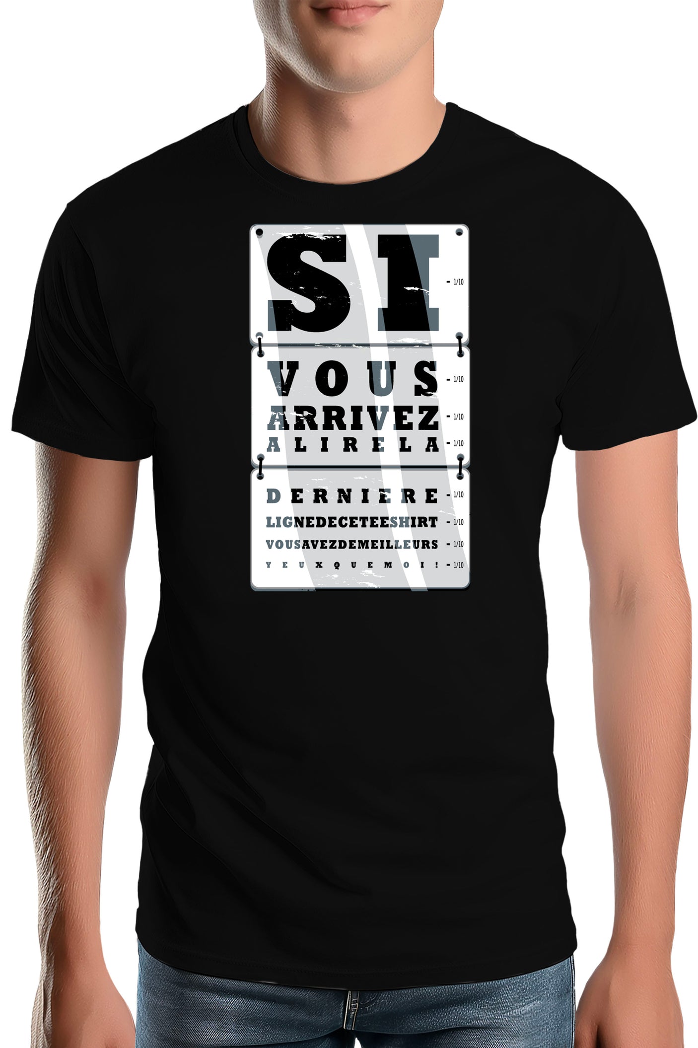 T-Shirt Homme Si Vous Arrivez A Lire...bonne vue