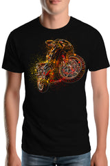 T-Shirt Homme Dessin moto abstrait
