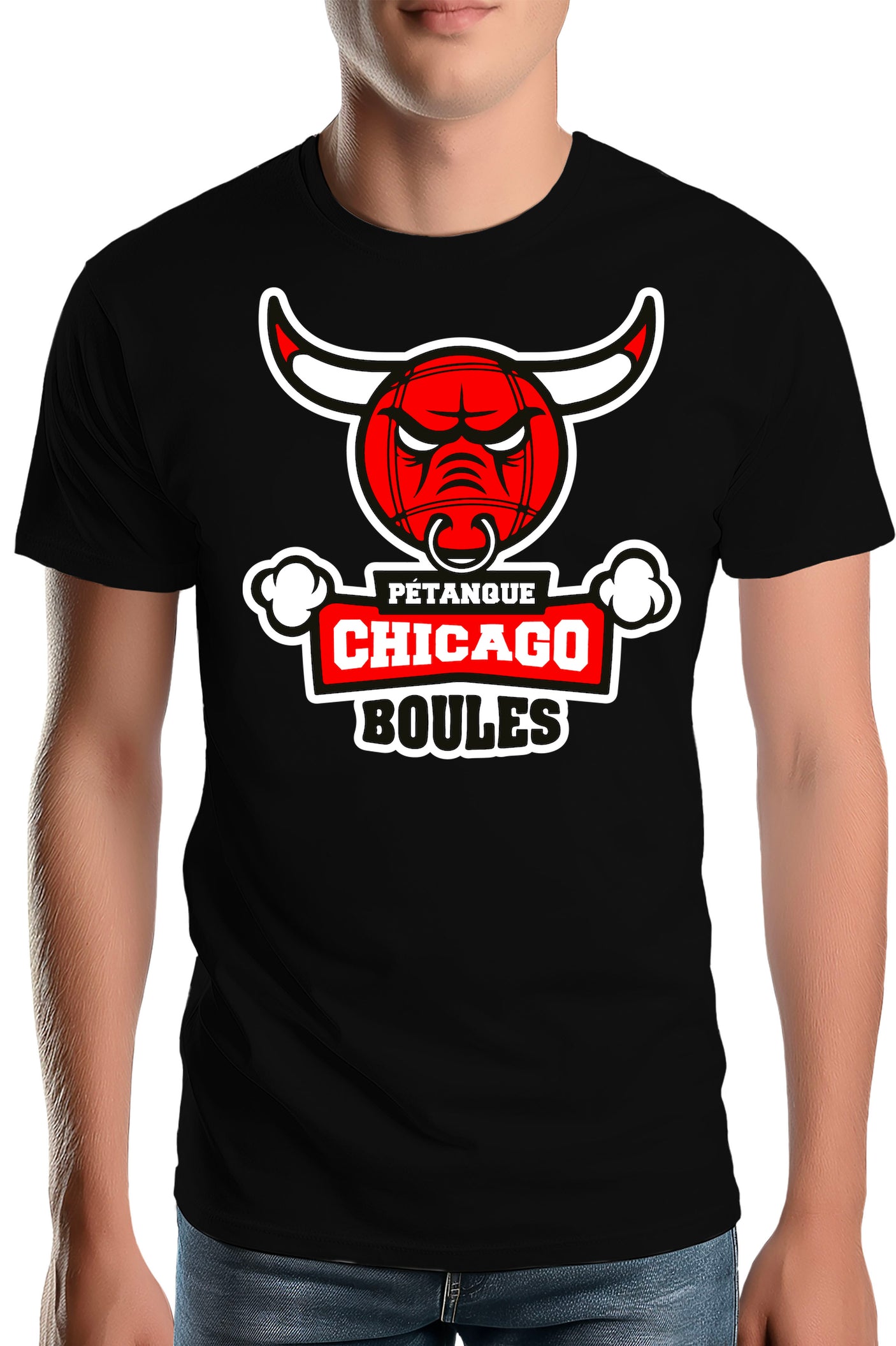 T-Shirt Homme Pétanque de Chicago