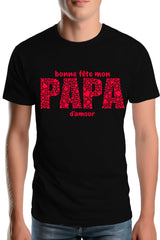 Tee-Shirt Homme Bonne fête papa d'amour