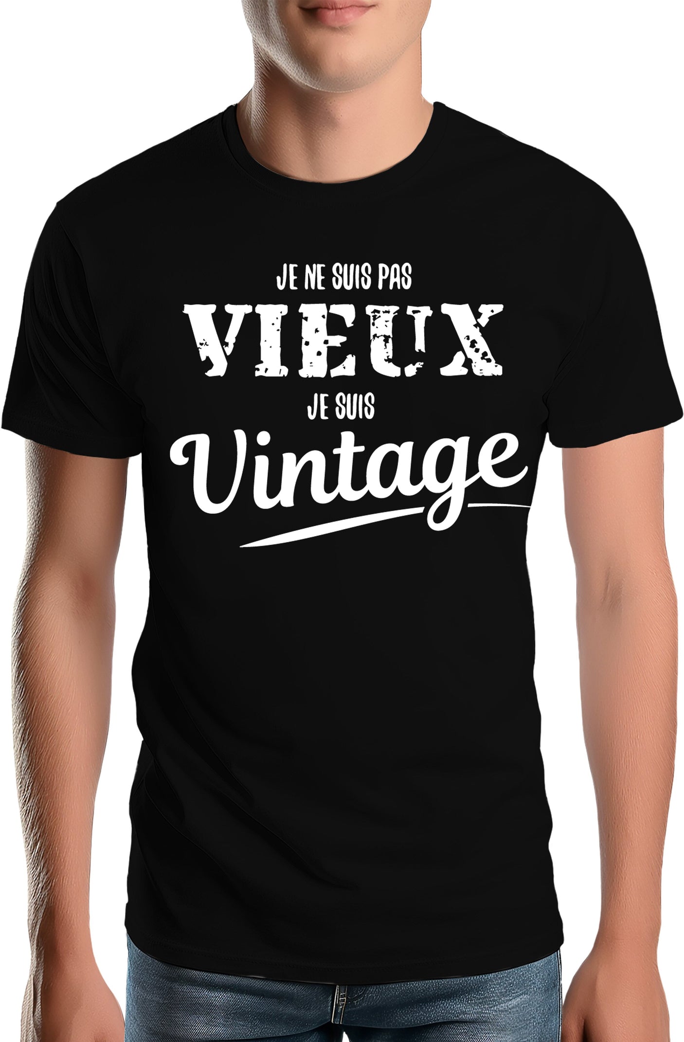 Tee-Shirt Homme Je ne suis pas vieux , je suis vintage