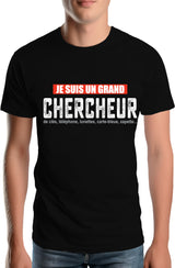 Tee-Shirt Homme je suis un grand chercheur ... retraite