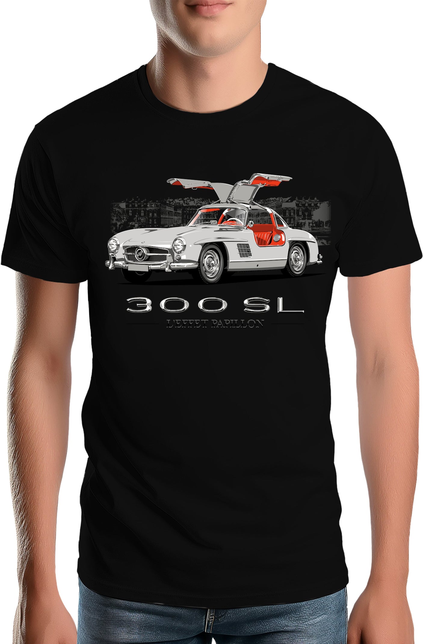 T-Shirt Homme 300 SL effet papillon