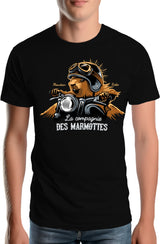 T-Shirt Homme Compagnie des Marmottes en Moto