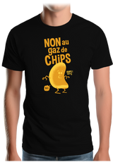 T-Shirt Homme Non aux gaz de chips
