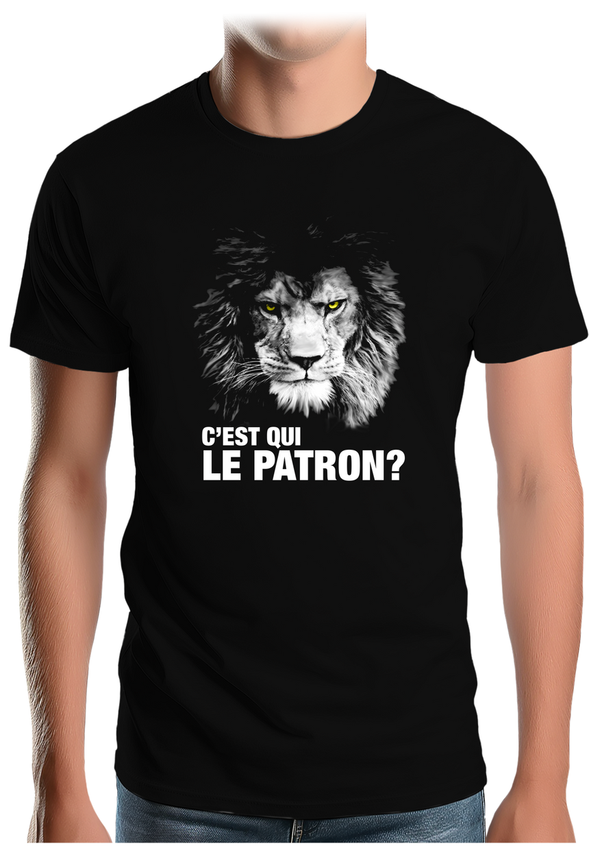 T-Shirt Homme Lion c'est qui le patron ?