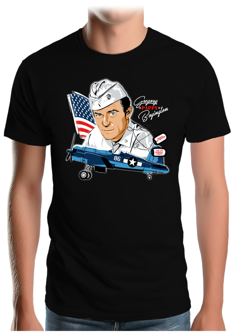 T-Shirt Homme Pappy en Avion