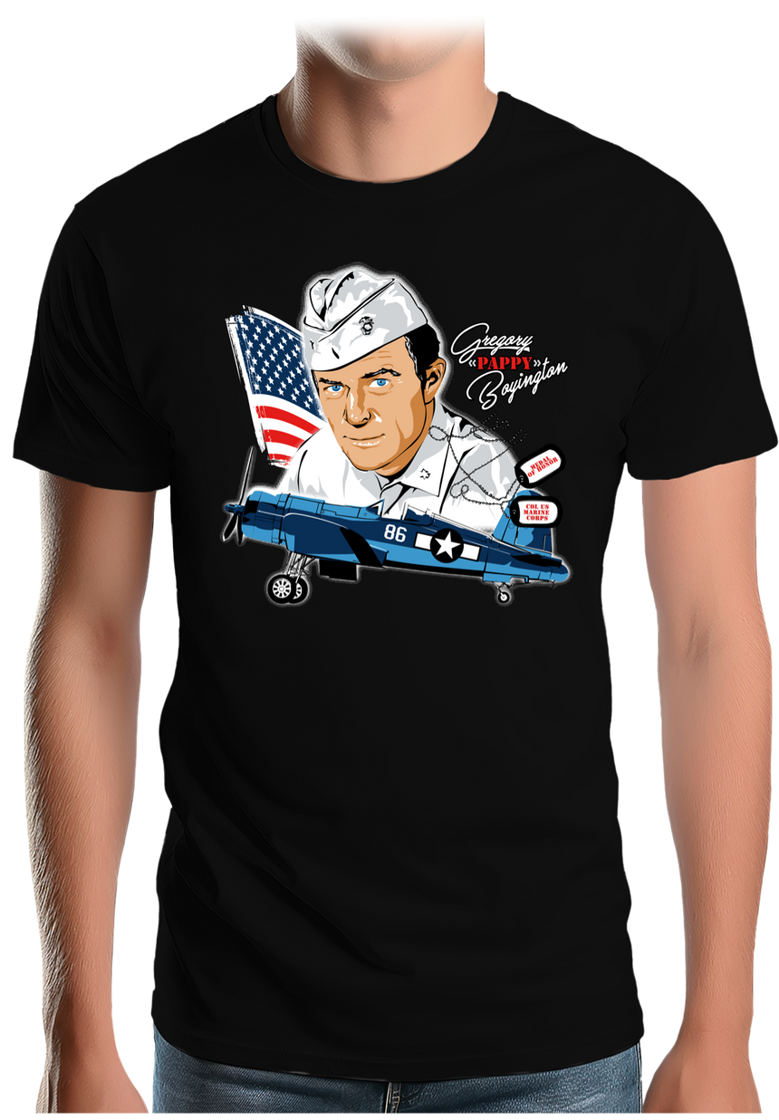 T-Shirt Homme Pappy en Avion