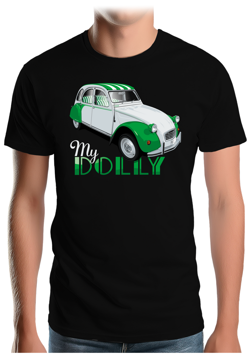 T-Shirt Homme Voiture 2CV série spéciale bicolore