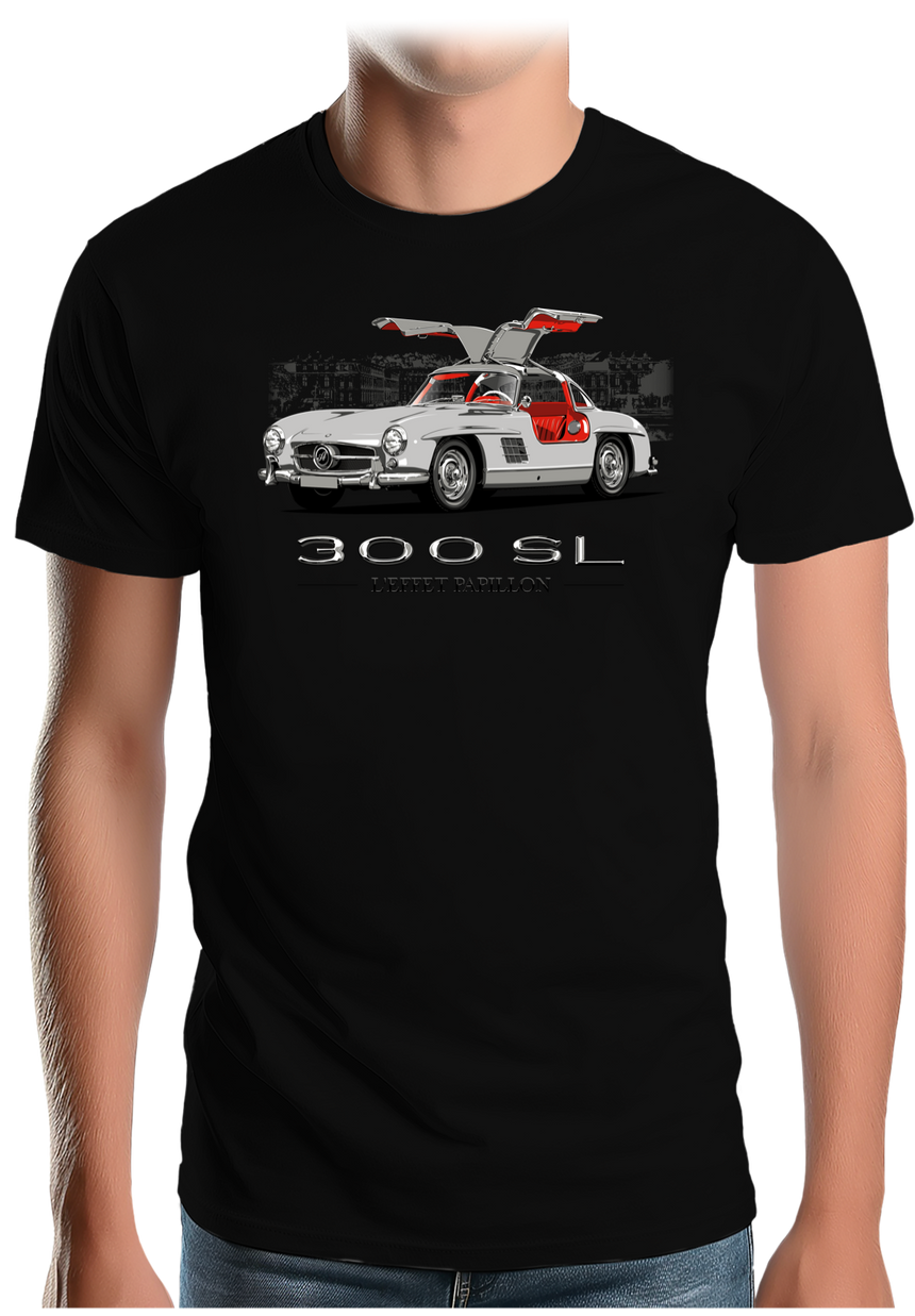 T-Shirt Homme Voiture 300 SL effet papillon