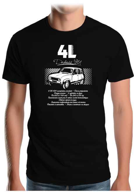 T-Shirt Homme Voiture 4L pour les fans