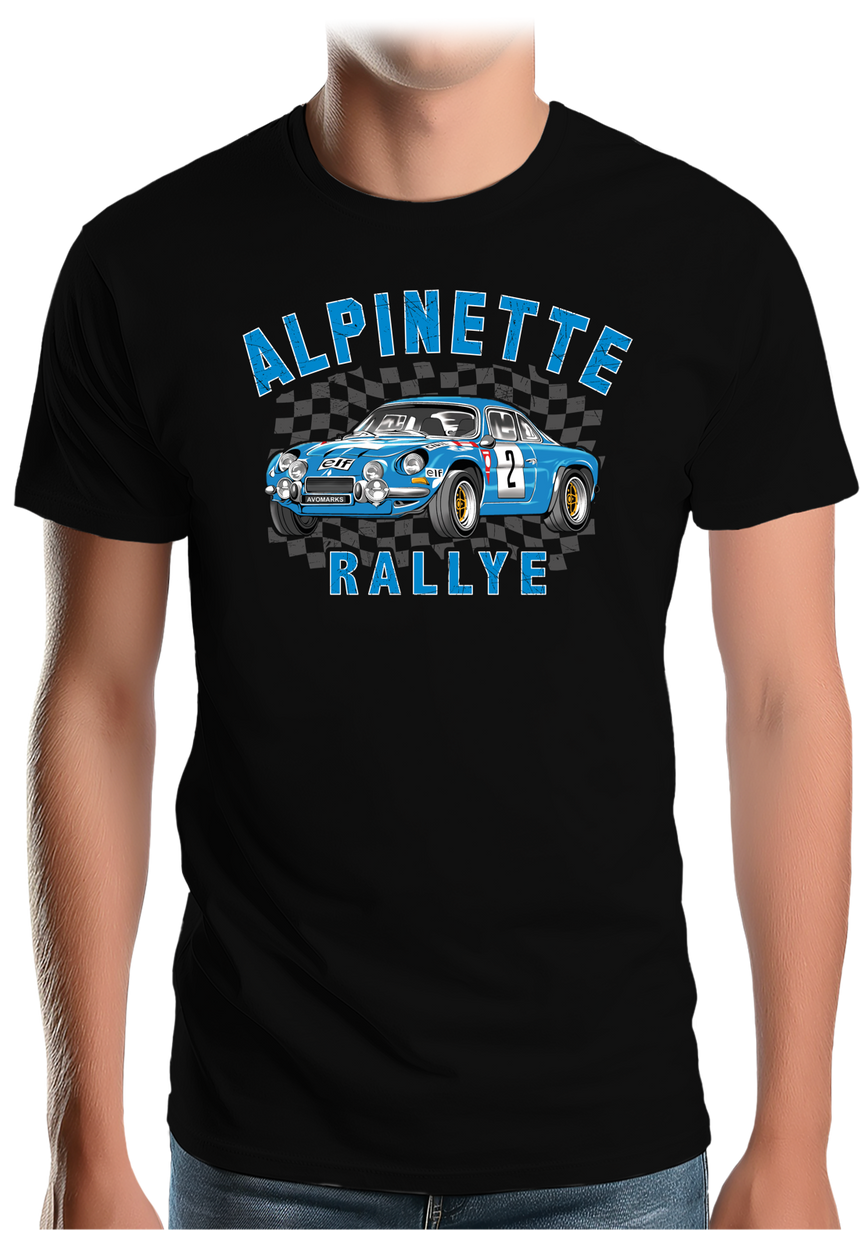 T-Shirt Homme Voiture l'alpinette de rallye