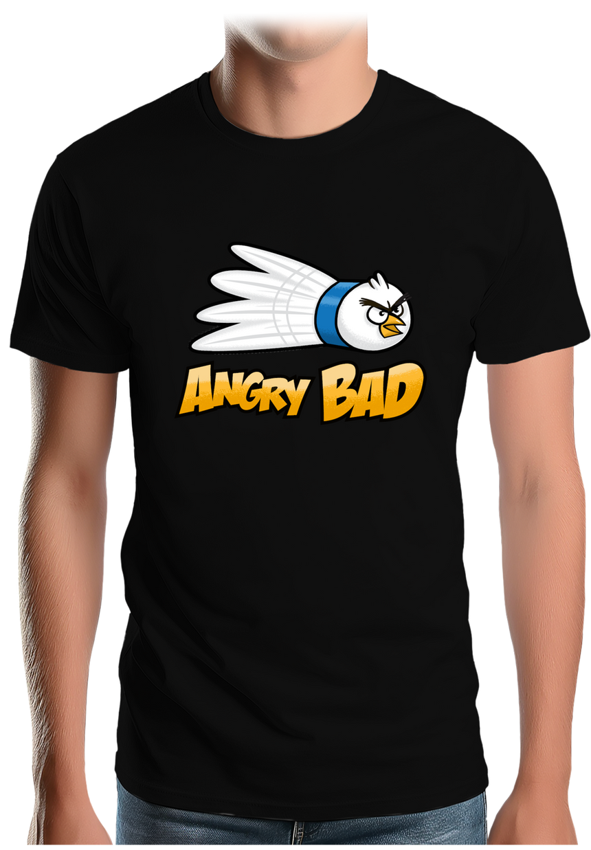 T-Shirt Homme Badminton Angry Bad, objectif tout détruire