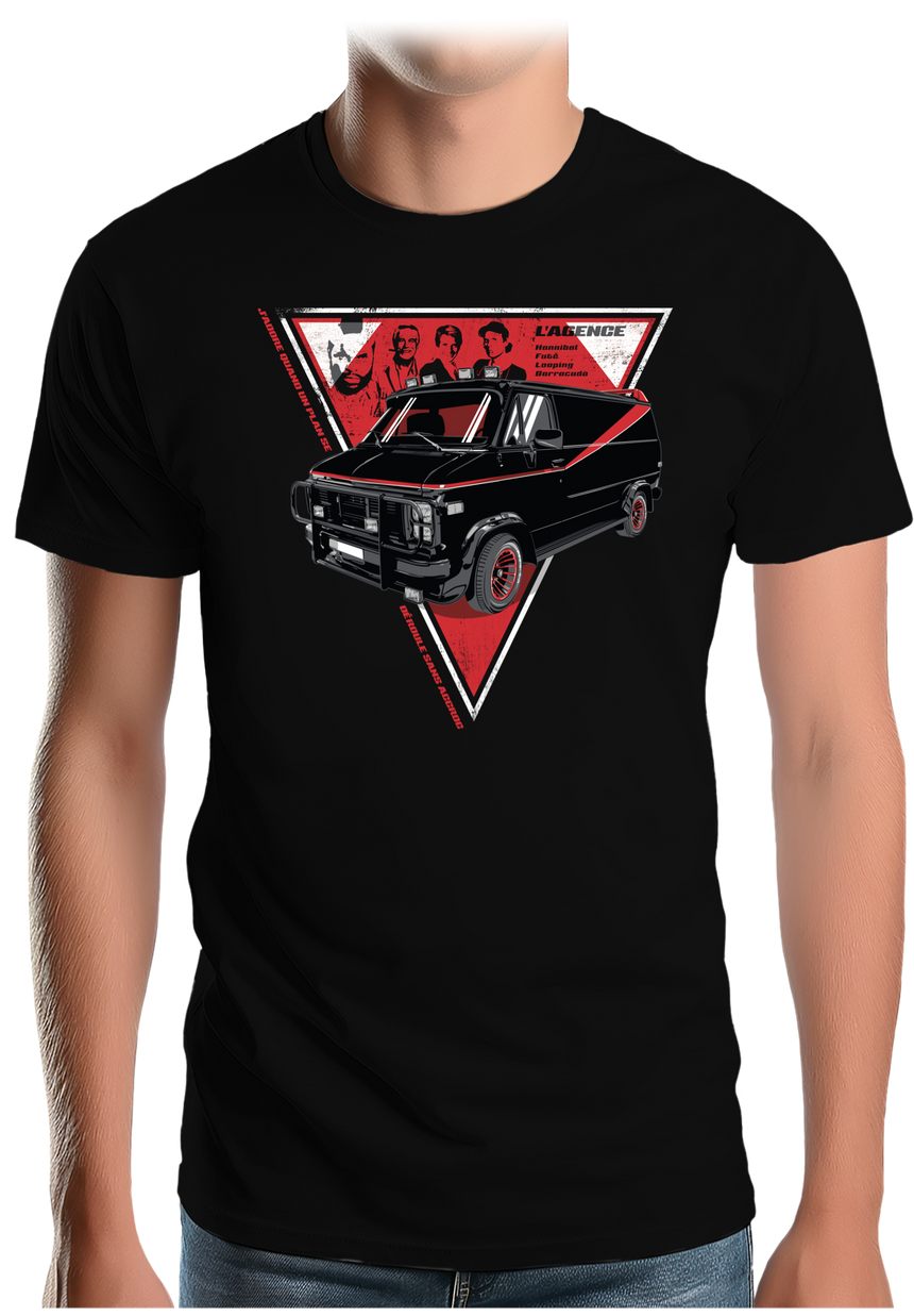 T-Shirt Homme Voiture Agence Tous Risques