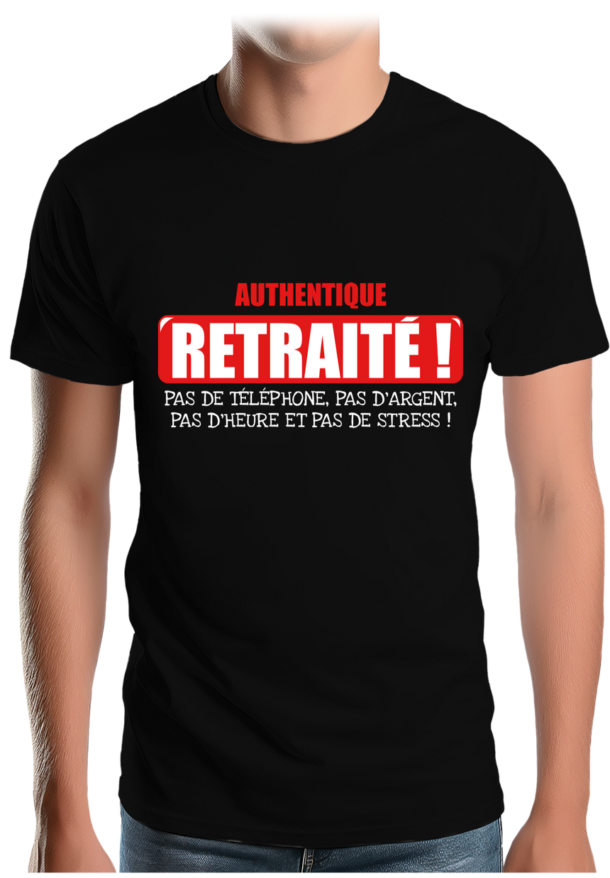 T-Shirt Homme Authentique retraité
