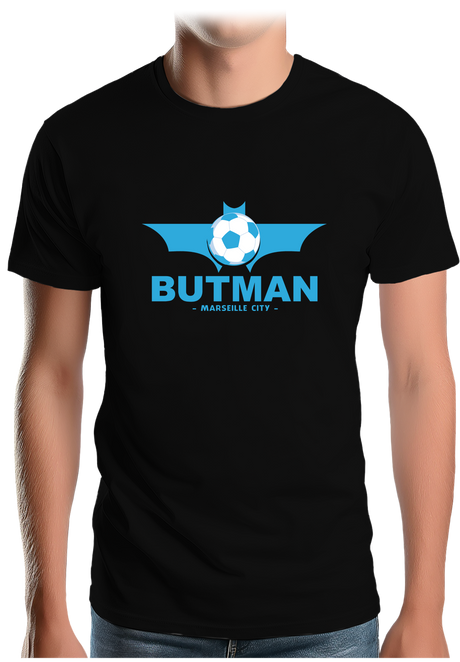 T-Shirt Homme Butman le super héros du foot à Marseille