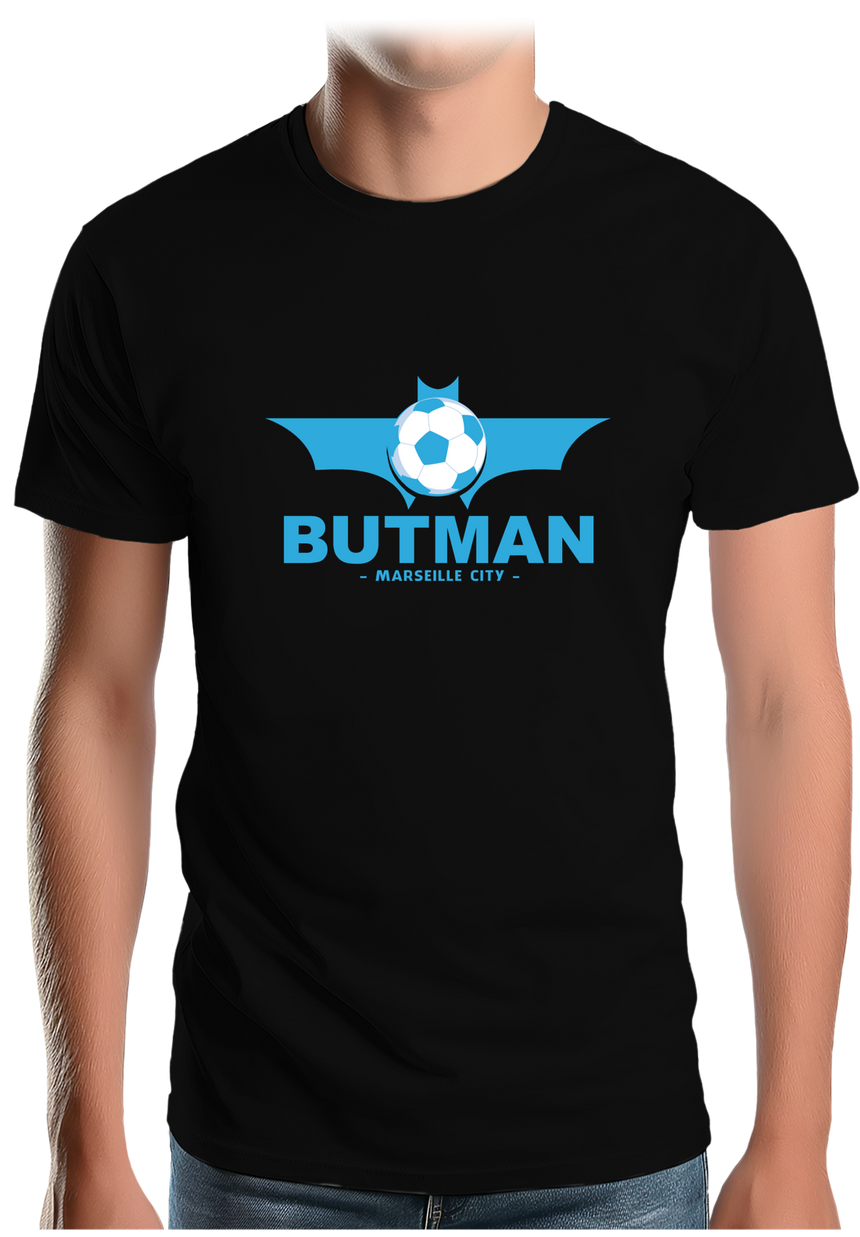 T-Shirt Homme Butman le super héros du foot à Marseille