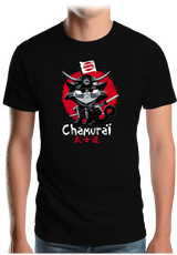 T-Shirt Homme Chat en samouraï
