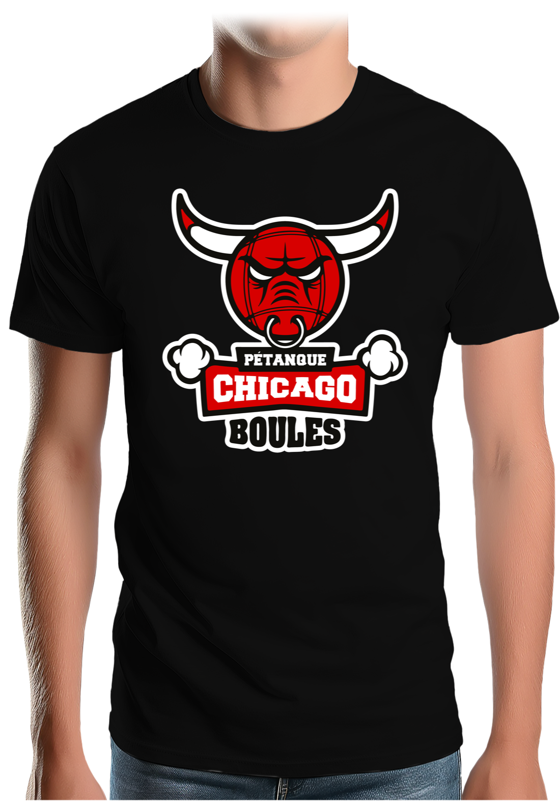 T-Shirt Homme Pétanque Chicago Boules