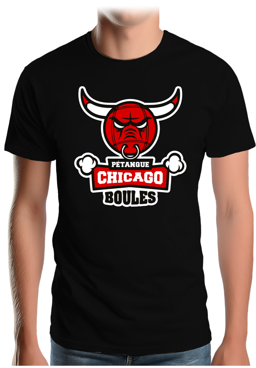 T-Shirt Homme Pétanque Chicago Boules