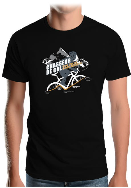 T-Shirt Homme Vélo Chasseur de Col Colombière