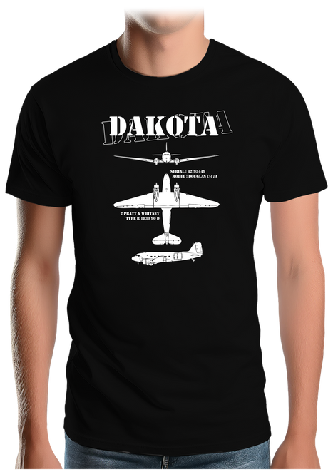 T-Shirt Homme Avion militaire modèle Dakota