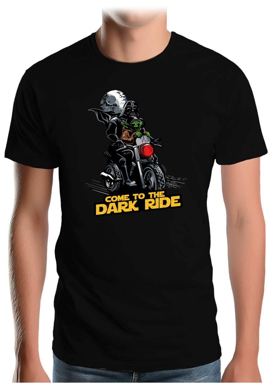 T-Shirt Homme Come to the dark ride en moto