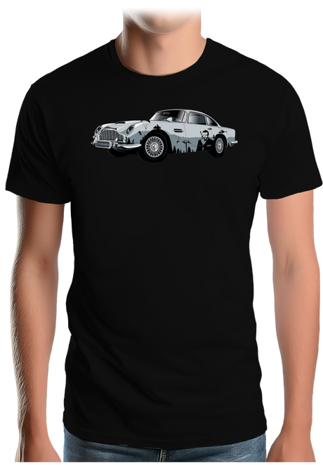 T-Shirt Homme Voiture d'espion à la montagne au ski