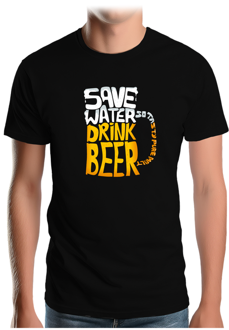 T-Shirt Homme Alcool, save water drink beer