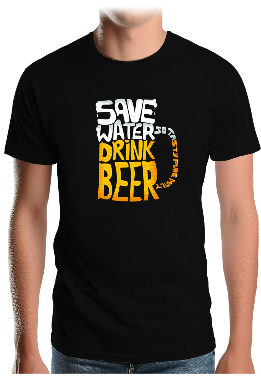 T-Shirt Homme Alcool, save water drink beer
