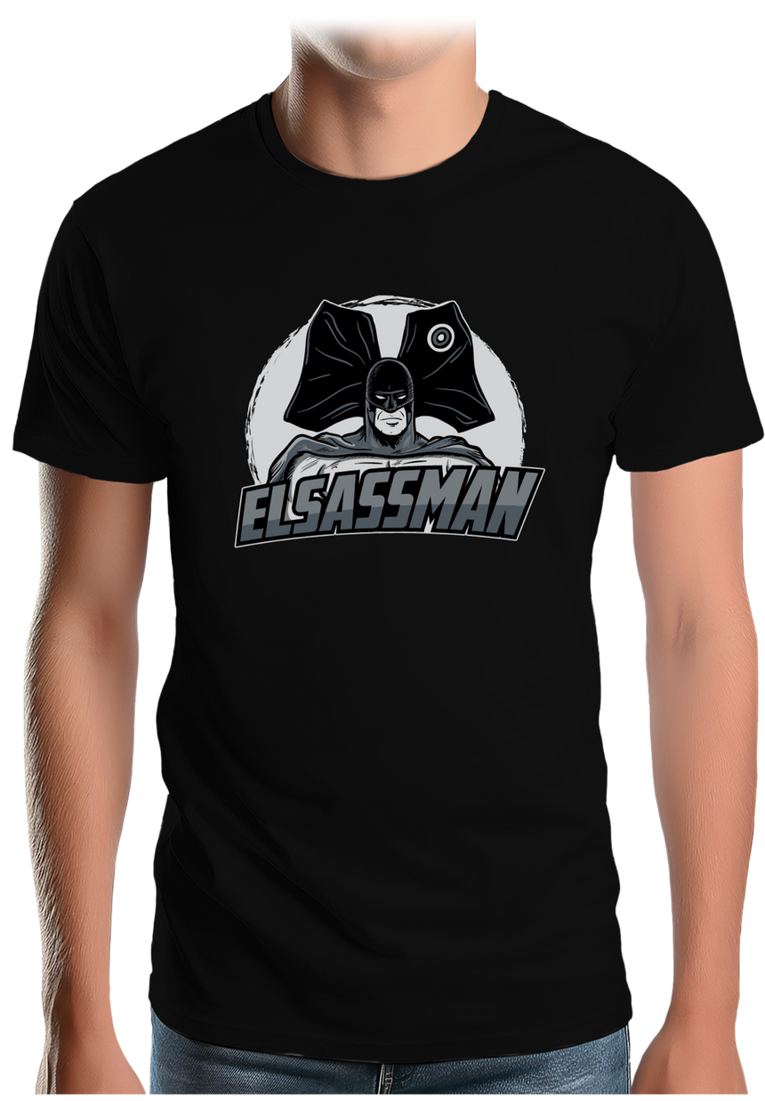 T-Shirt Homme Elsassman, le super héros Alsacien