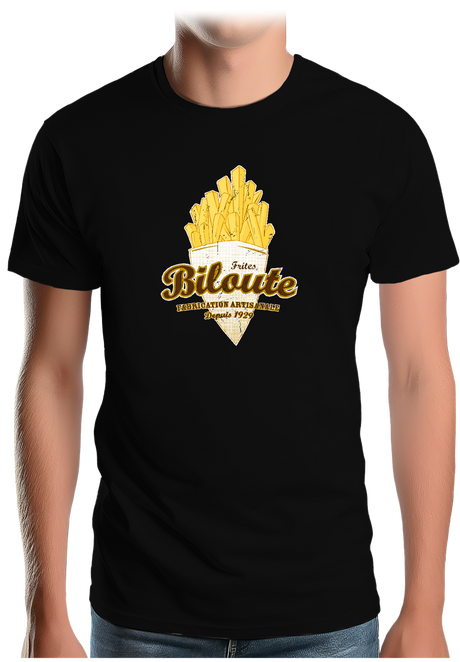 T-Shirt Homme Cornet de frites biloute