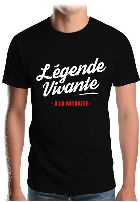 T-Shirt Homme Légende vivante à la retraite