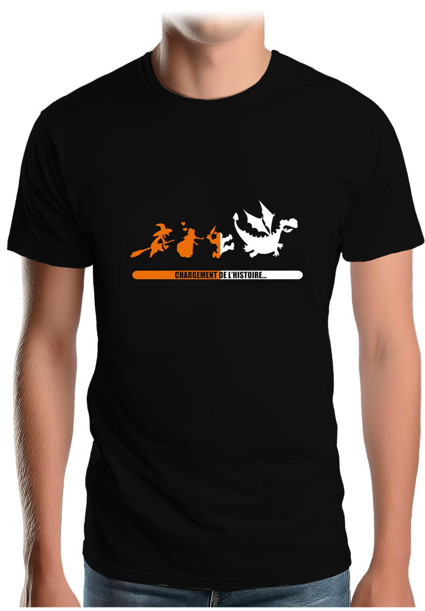T-Shirt Homme Histoire d'une sorcière en dragon