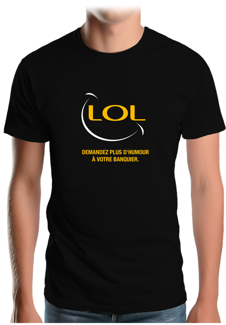 T-Shirt Homme Lol Banque