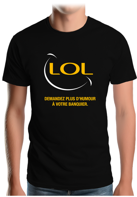 T-Shirt Homme Lol Banque