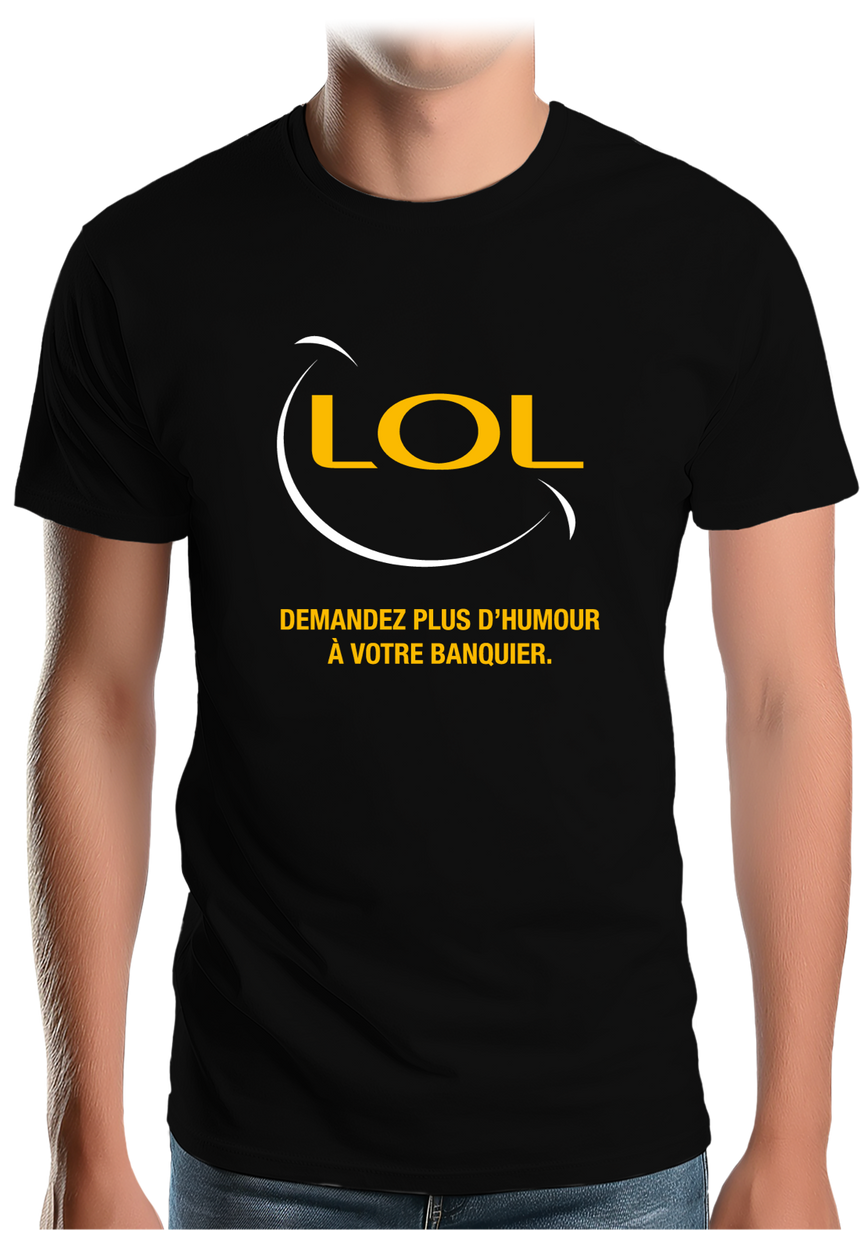 T-Shirt Homme Lol Banque