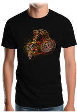 T-Shirt Homme Dessin moto abstrait