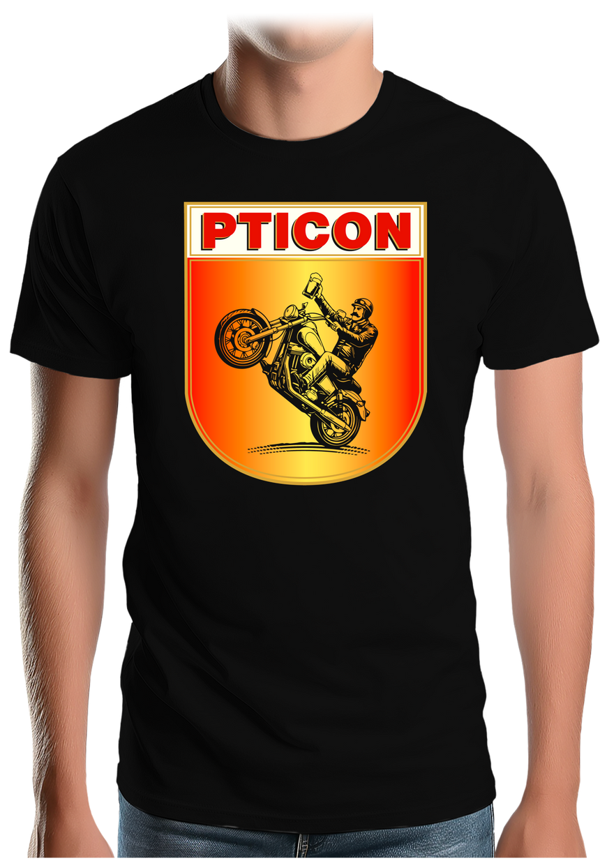 T-Shirt Homme Pticon la bière des motards fou