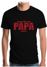 T-Shirt Homme Bonne fête papa d'amour