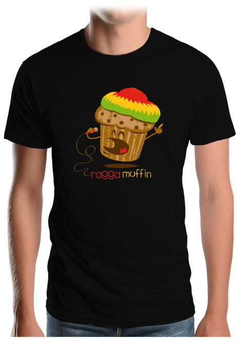 T-Shirt Homme Chanteur de Reggae en muffin