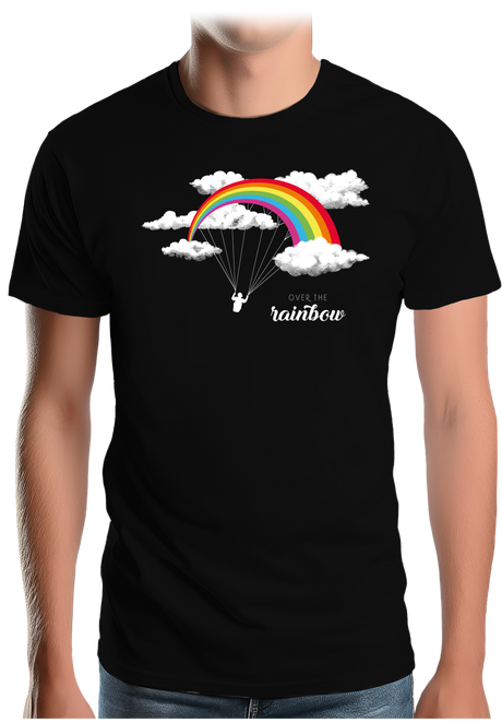 T-Shirt Homme Parapente arc en ciel