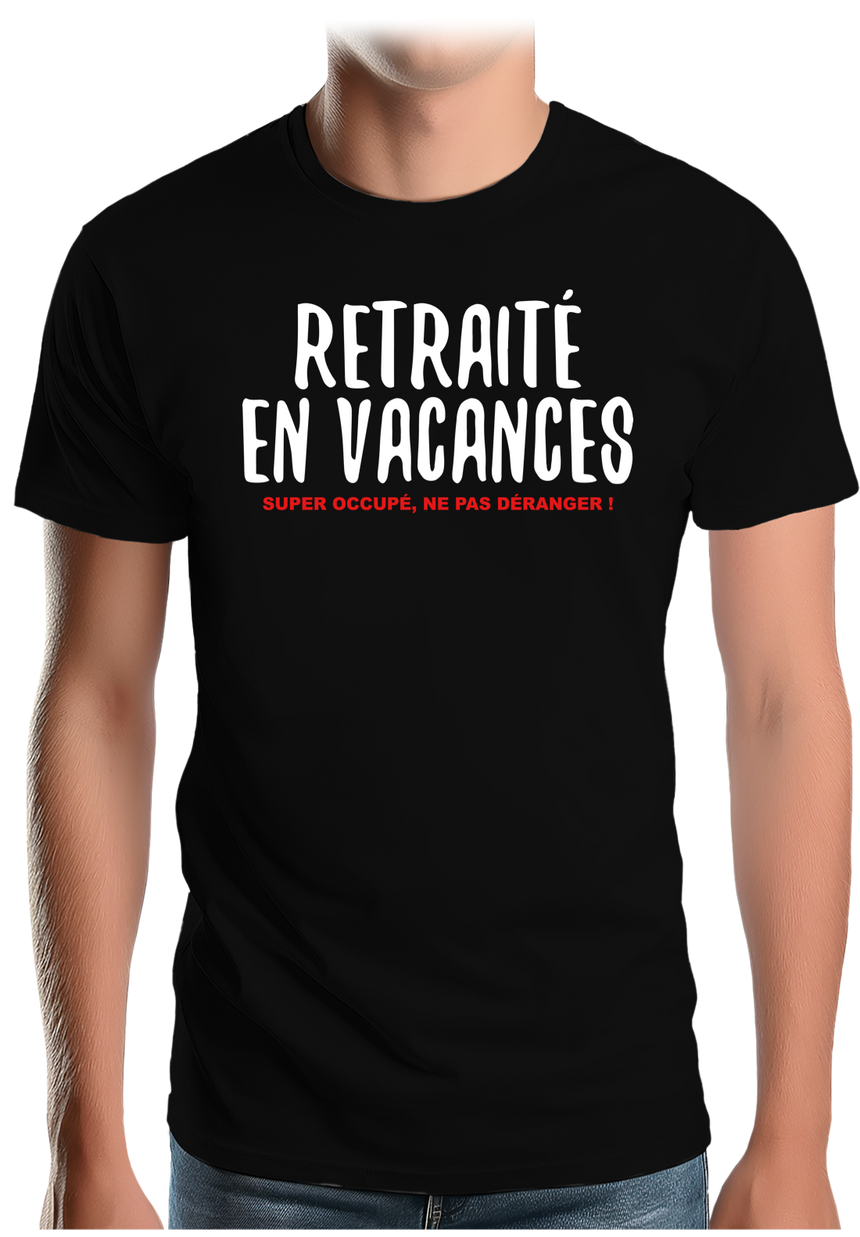 T-Shirt Homme Retraité en vacances