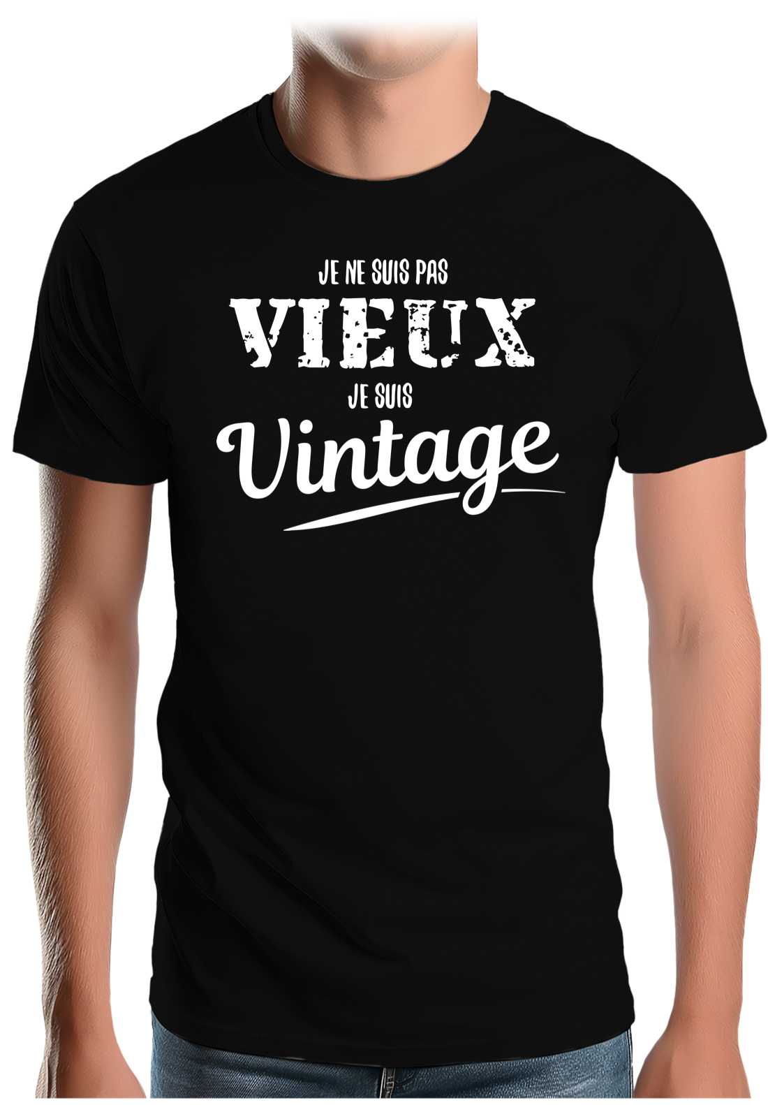 T-Shirt Homme Je ne suis pas vieux, je suis vintage
