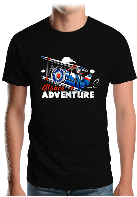 T-Shirt Homme 2 cigognes dans un avion