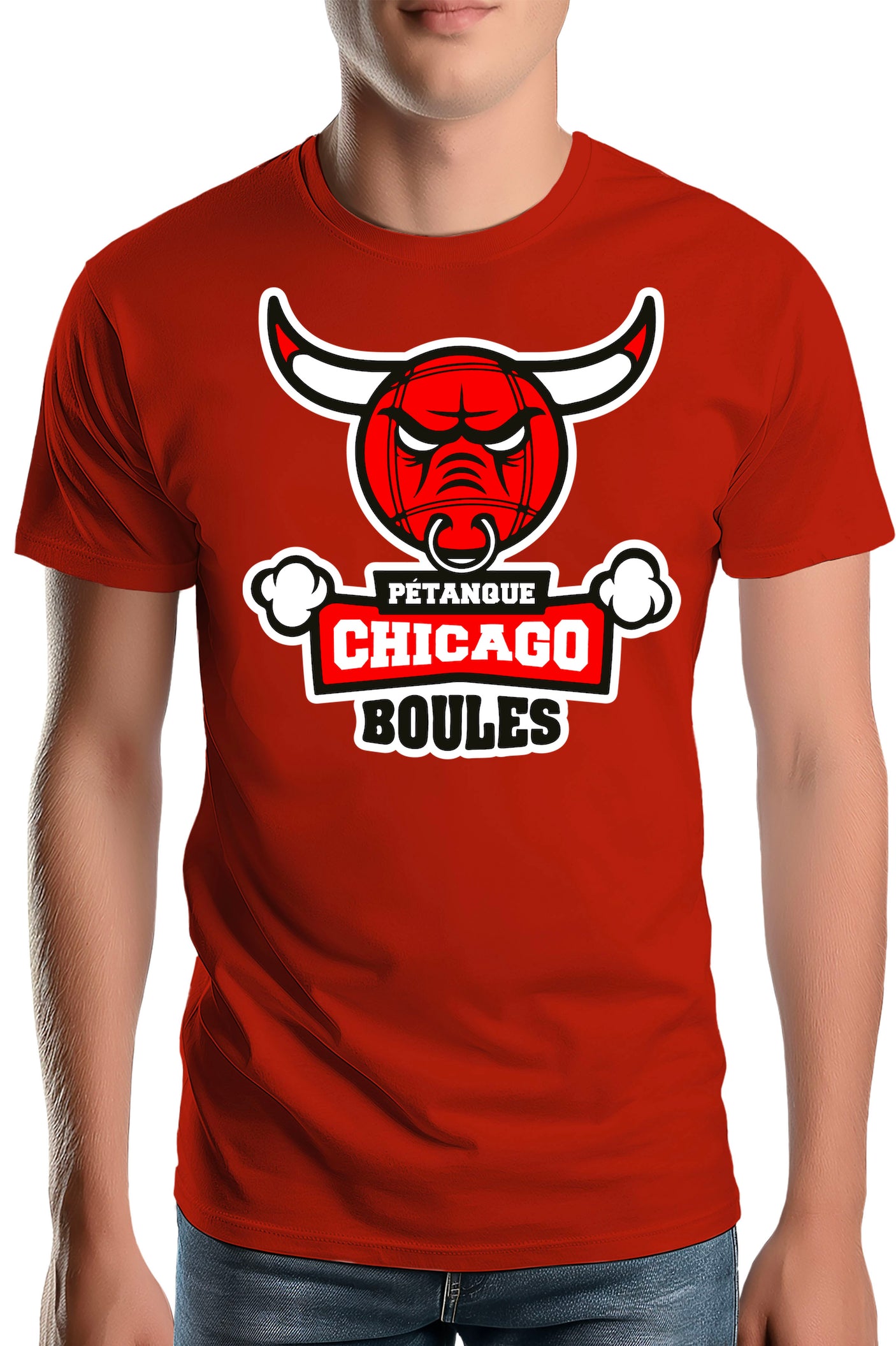 T-Shirt Homme Pétanque de Chicago