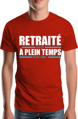 T-Shirt Homme Retraité, employé à plein temps